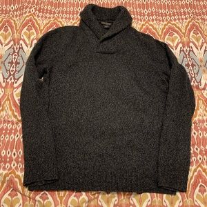Banana Republic Italian Merino Shawl Collar Sweater Black Small #515655